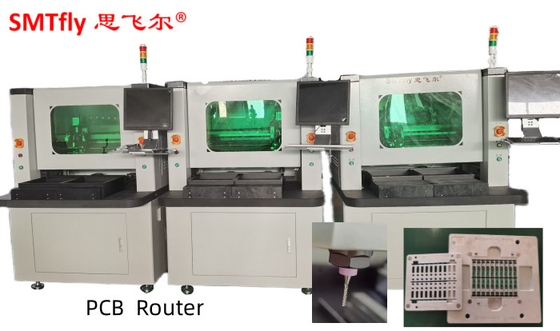 4.2KW L450mm 듀얼 워크스테이션 라우터 Cnc Pcb / PCB 데파네링 루터 머신