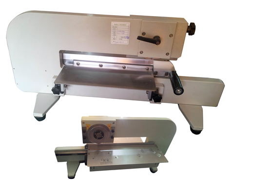 작동하기 쉬운 PCB 분리기 절단 기계 모터화 된 330mm Fr4 핸드 푸시
